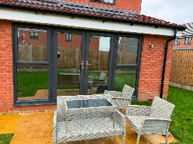 Privacy for overlooked Bifold doors no more views from outside in daylight hours