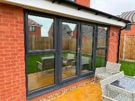 Privacy for overlooked Bifold doors.