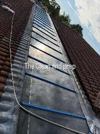 cleaned surface ready for its coating of solar control 
