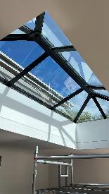 n1020 angle  roof lantern bedworth during application of window film, sunshield windowfilm ltd