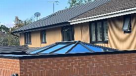 n1020 interior installed roof lantern bedworth after application external view of of window film, sunshield windowfilm ltd